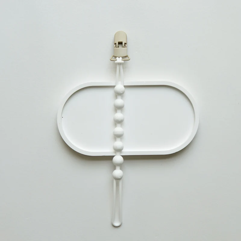 Ins Nordic Style New Plastic Clip Silicone Chain Baby Toy Grinding Stick Tooth Gum Silicone Chain Nipple Anti-losing Rope