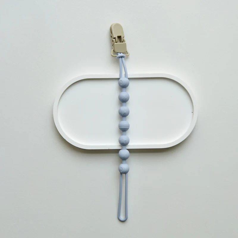 Ins Nordic Style New Plastic Clip Silicone Chain Baby Toy Grinding Stick Tooth Gum Silicone Chain Nipple Anti-losing Rope