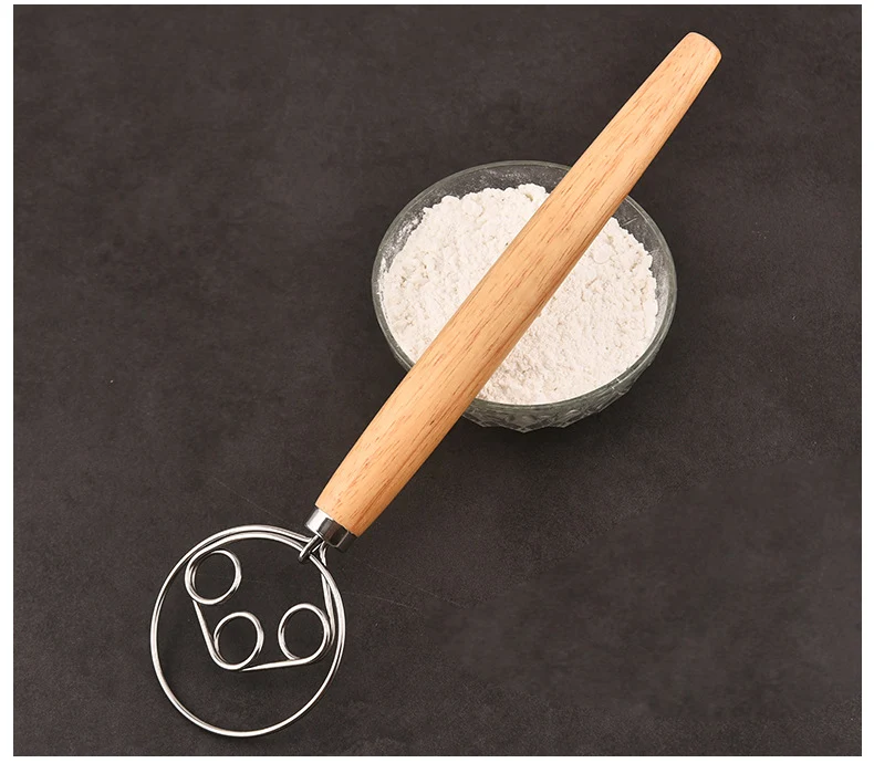Factory supply in stock noodle stick flour mixer 430 stainless steel coil egg beater dough mixer