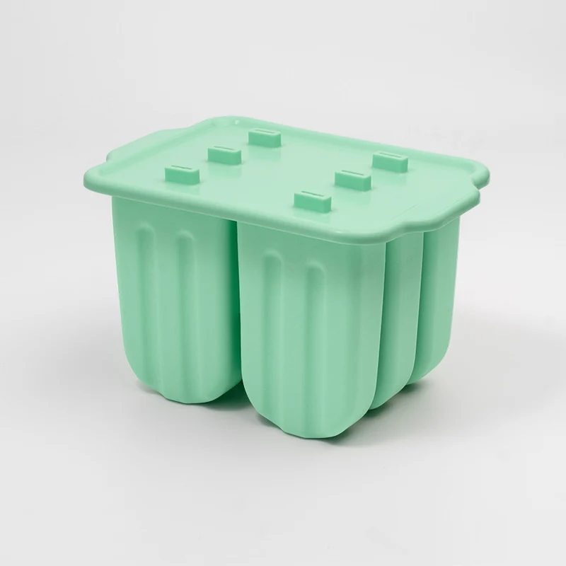 Cross-Border New Oval Ice Cream Mold with Lid, Easy to Release, Cheese Popsicle DIY Home Ice Cream Mold