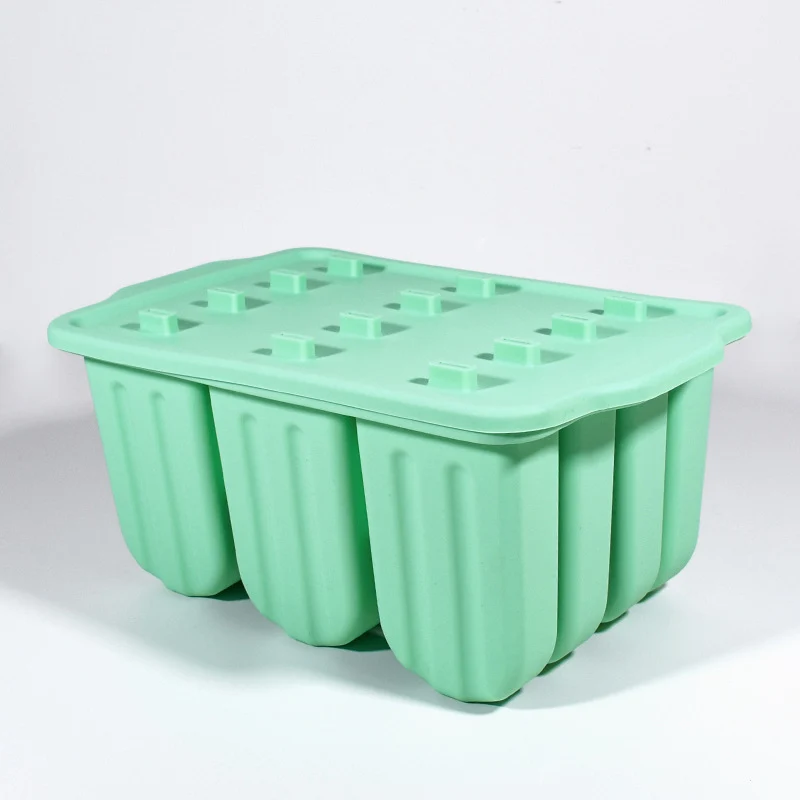 Cross-Border New Oval Ice Cream Mold with Lid, Easy to Release, Cheese Popsicle DIY Home Ice Cream Mold