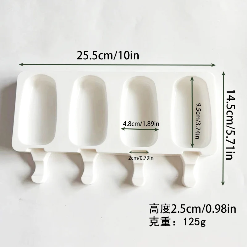 Cross-Border New Oval Ice Cream Mold with Lid, Easy to Release, Cheese Popsicle DIY Home Ice Cream Mold