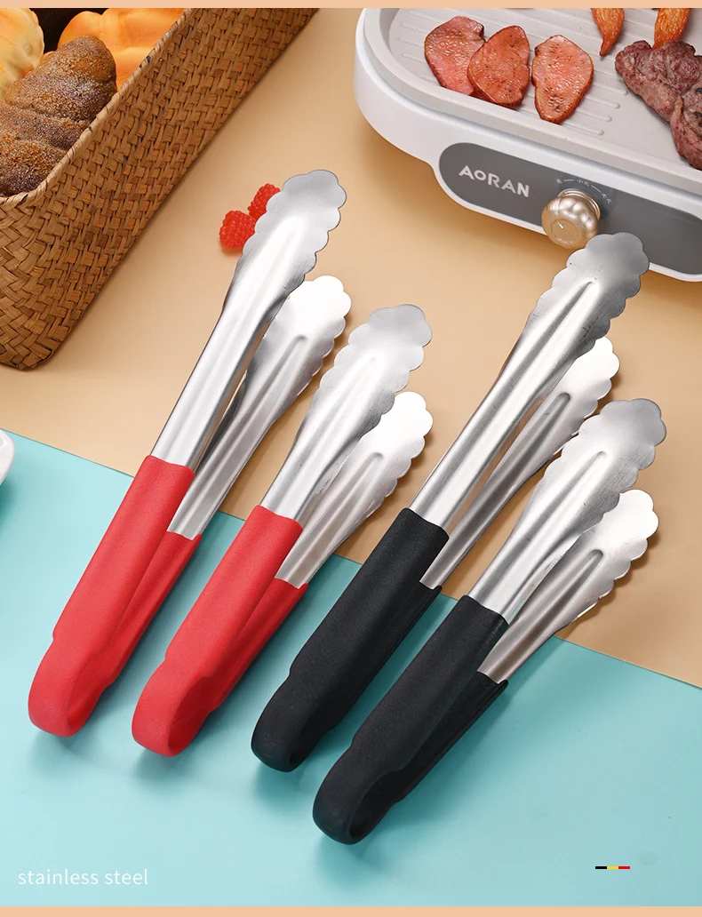 Thickened 304 Stainless Steel Barbecue Clip Hemp Glue Clip Anti-scalding Food Clip Food Clip Multi-purpose Labor-saving Practical Clip