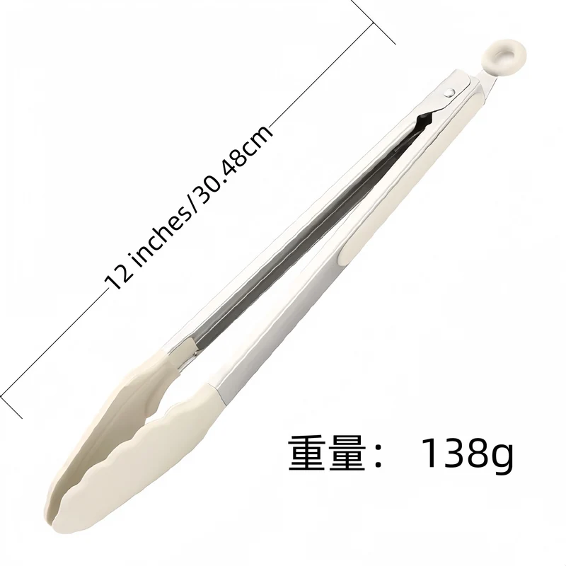 Cross Border Black Silicone Clip Food Clip Commercial High Temperature Resistant Food Grade Kitchen Steak Barbecue Grill Tool