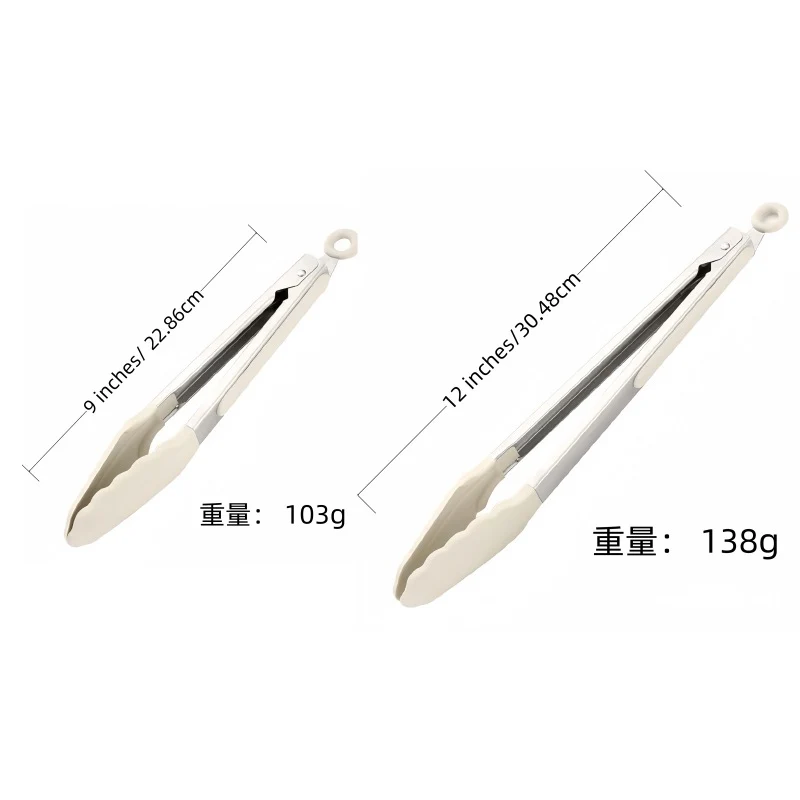 Cross Border Black Silicone Clip Food Clip Commercial High Temperature Resistant Food Grade Kitchen Steak Barbecue Grill Tool
