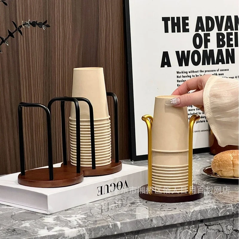 High-value Paper Cup Holder Disposable Cup Taker Desktop Coffee Table Storage Rack Tea Cup Coffee Cup Cup Holder