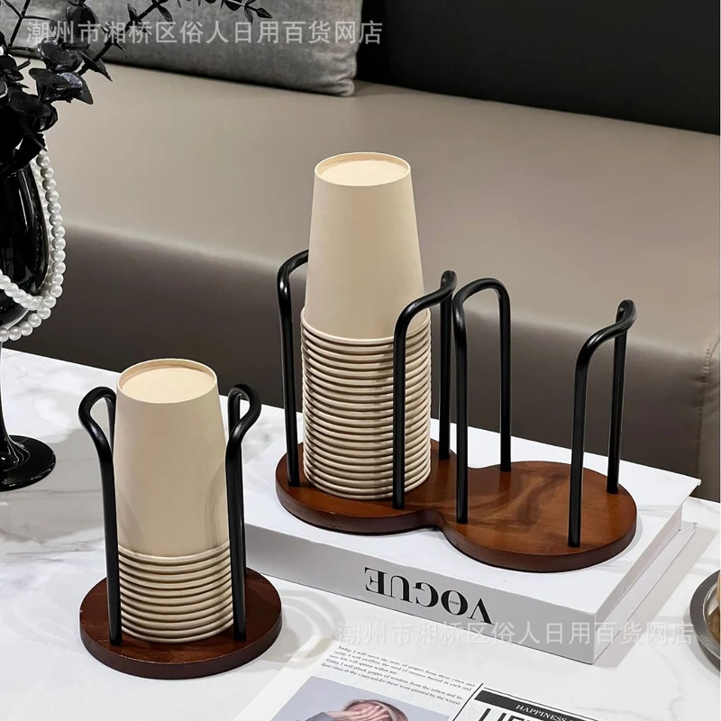 High-value Paper Cup Holder Disposable Cup Taker Desktop Coffee Table Storage Rack Tea Cup Coffee Cup Cup Holder