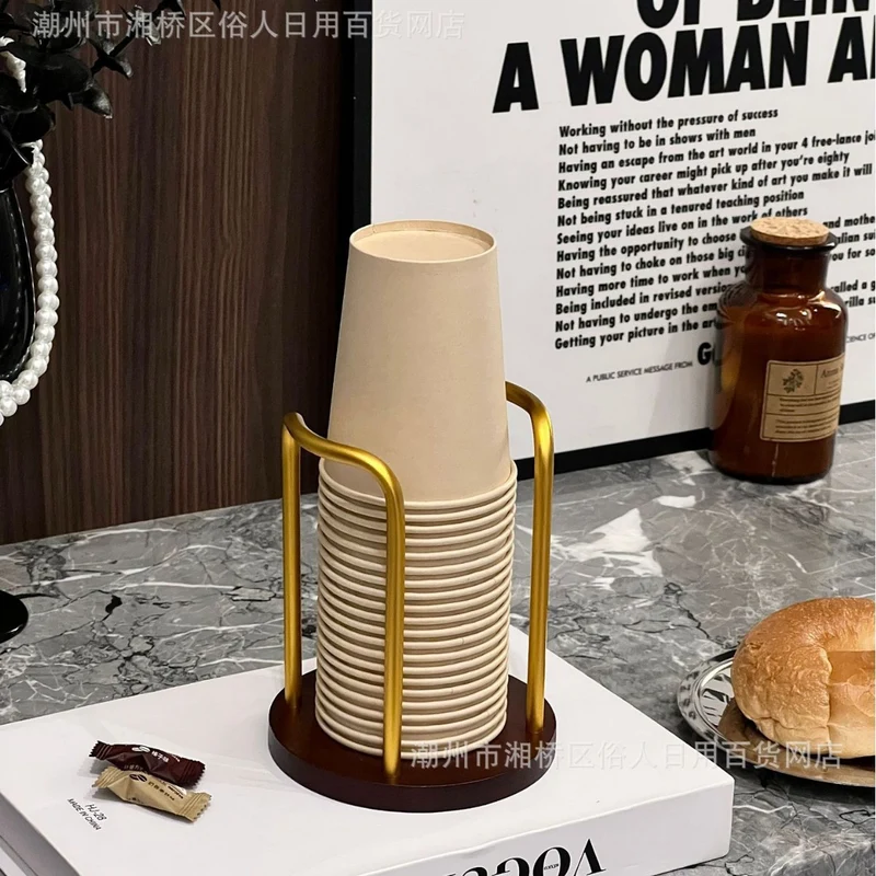 High-value Paper Cup Holder Disposable Cup Taker Desktop Coffee Table Storage Rack Tea Cup Coffee Cup Cup Holder