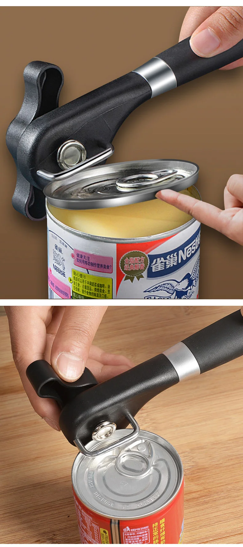 Cross-border manual can opener can opener single handle side open lid can knife can opener labor-saving bottle opener