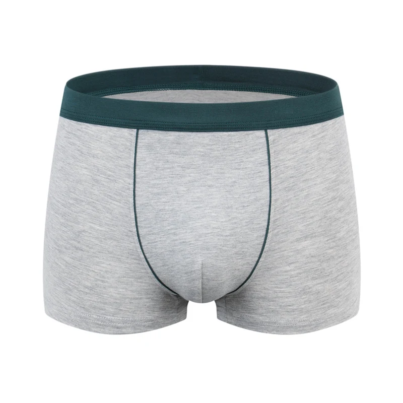 Men's cotton underwear plus size fat guy boxers breathable 3D seamless sexy youth cotton red boxers