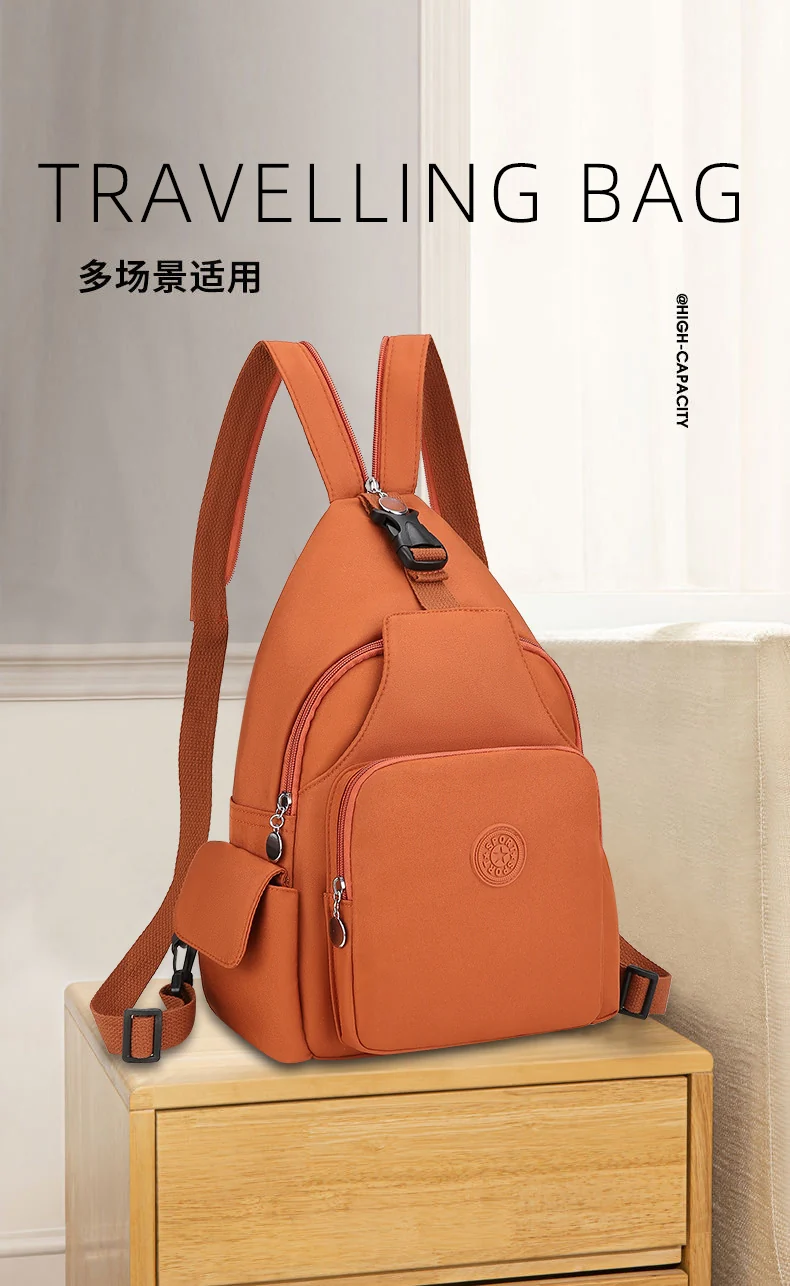 Fashion Chest Bag Backpack Fashion Trend 2024 New Women's Chest Bag Casual Anti-splashing Bag Multifunctional Chest Bag
