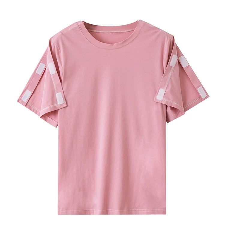 Summer patient care clothing easy to put on and take off hospital gown short sleeve cotton middle-aged and elderly medical clothing fracture clothing wholesale