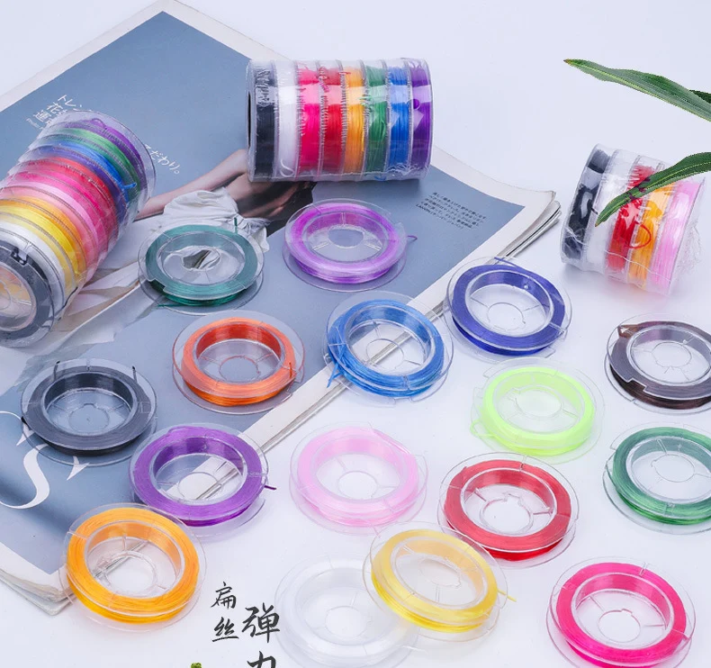 Mini small ring elastic thread diy hand-woven beaded wire rubber band elastic rope beaded bracelet wear-resistant elastic
