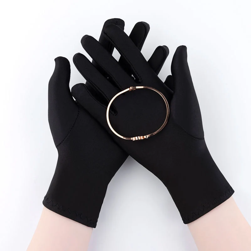 Spandex Gloves Spring and Summer White Ceremonial Thin Short Elastic Gloves for Men and Women Tight White Gloves Jewelry Gloves