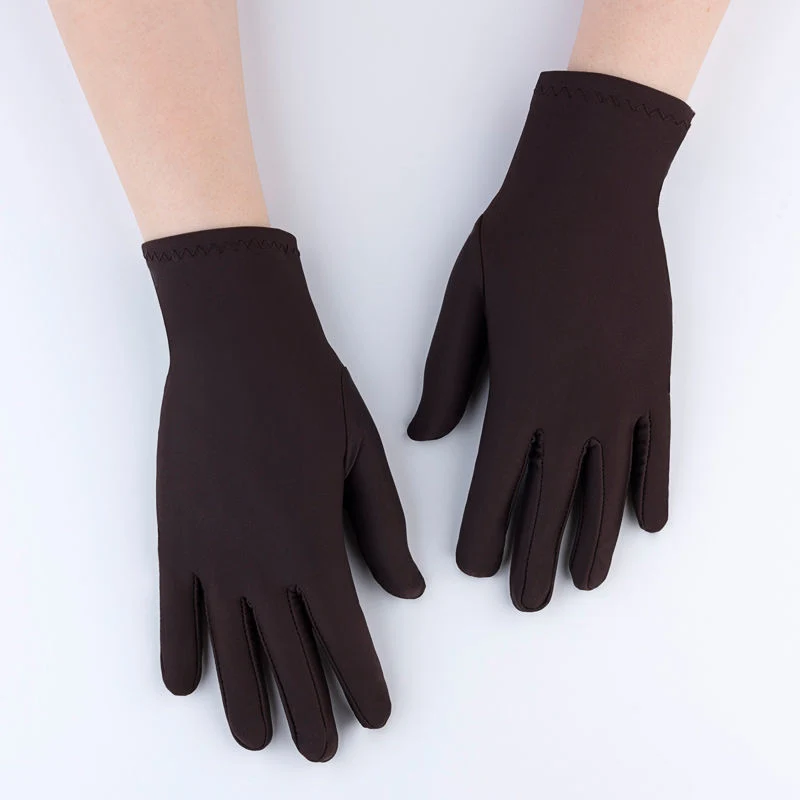 Spandex Gloves Spring and Summer White Ceremonial Thin Short Elastic Gloves for Men and Women Tight White Gloves Jewelry Gloves
