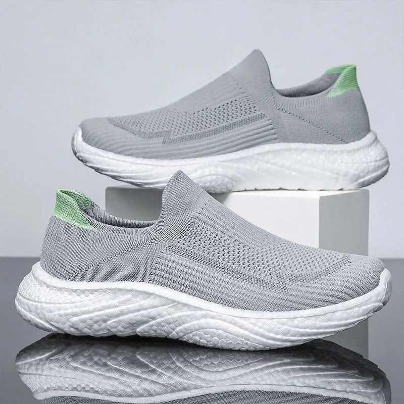 Y New Casual Flying Weaving Running Shoes Soft Sole Lazy Shoes Trendy Slip-on Sneakers for Man and Women