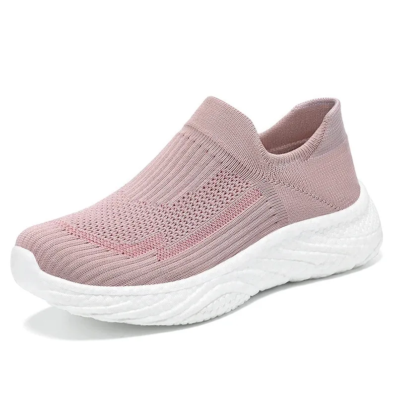 Y New Casual Flying Weaving Running Shoes Soft Sole Lazy Shoes Trendy Slip-on Sneakers for Man and Women