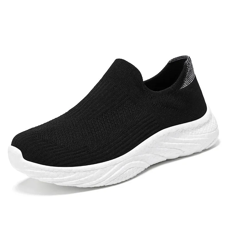 Y New Casual Flying Weaving Running Shoes Soft Sole Lazy Shoes Trendy Slip-on Sneakers for Man and Women