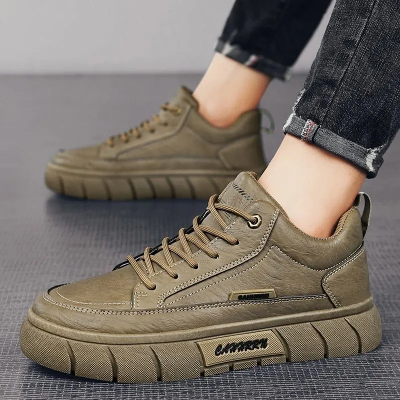 New Spring Versatile Little White Shoes Breathable Casual Men's Anti slip Thick Sole Shoes Men's Sports Shoes