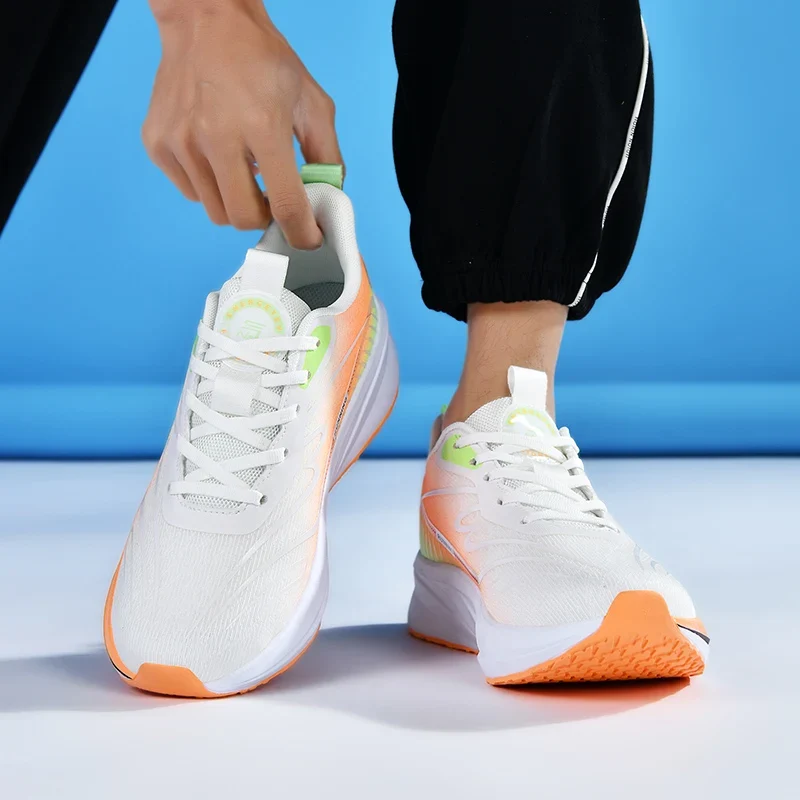 Premium Breathable Mesh Running Shoes Lightweight Carbon Fiber High-Traction Outsole US 13/ EU 47-48 Winter Anti-Slip Foam
