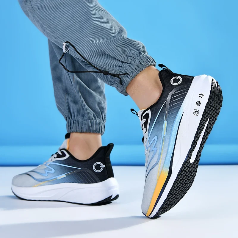 Premium Breathable Mesh Running Shoes Lightweight Carbon Fiber High-Traction Outsole US 13/ EU 47-48 Winter Anti-Slip Foam