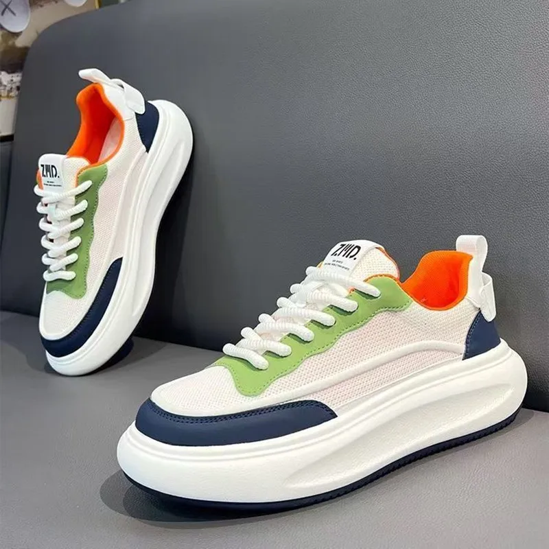 Rubber Out-sole Anti slip Lace up Mens Pu Upper Walking Style Shoes Skateboarding Shoes for Men
