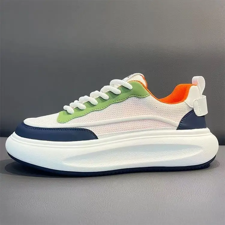 Rubber Out-sole Anti slip Lace up Mens Pu Upper Walking Style Shoes Skateboarding Shoes for Men