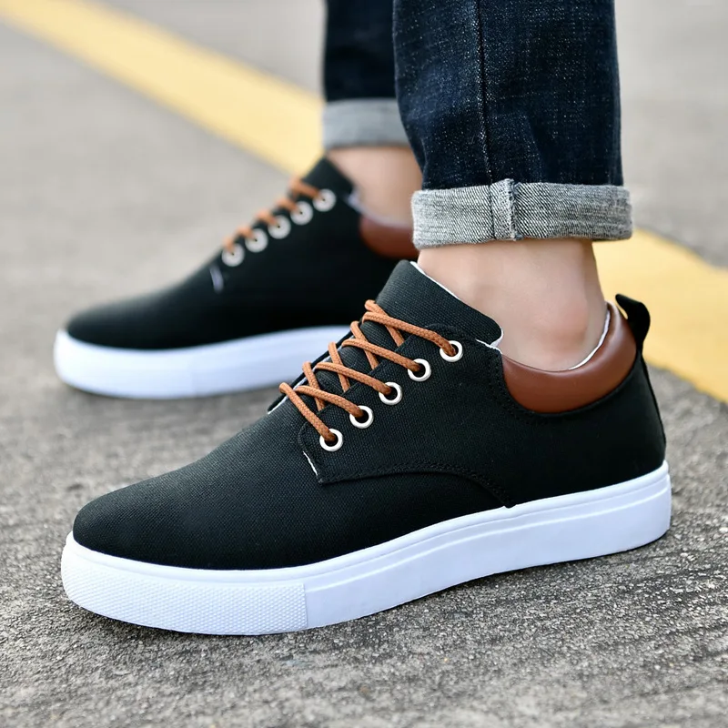 Shoes Men New Style 2024 Walking Shoes Casual Canvas Plus Size 48 Board Height Increasing Shoes