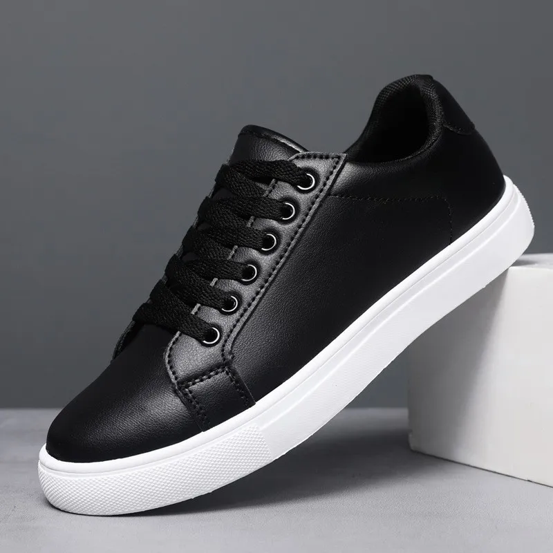 Big Size New Versatile Men's Shoes Korean Version Trendy Men's Low Top Board Shoes Casual White Shoes