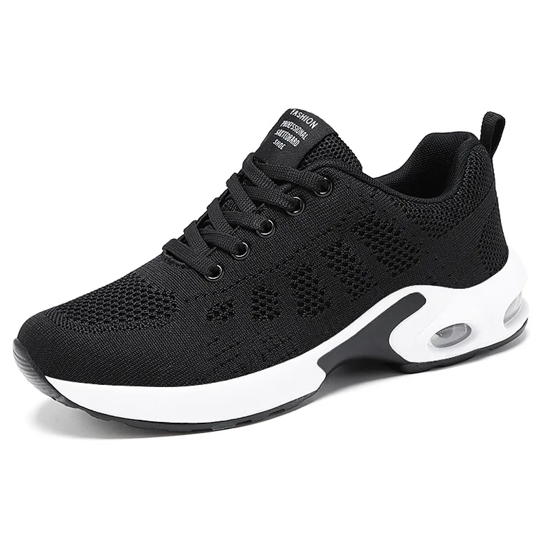 Women's Lightweight Breathable Lace-Up Sport Shoes Casual Outdoor Anti-Slip Sneakers with round Toe for Winter Wholesale