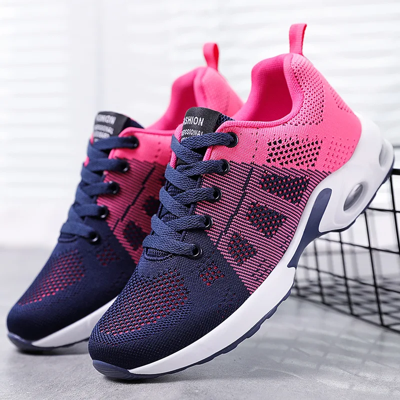Women's Lightweight Breathable Lace-Up Sport Shoes Casual Outdoor Anti-Slip Sneakers with round Toe for Winter Wholesale
