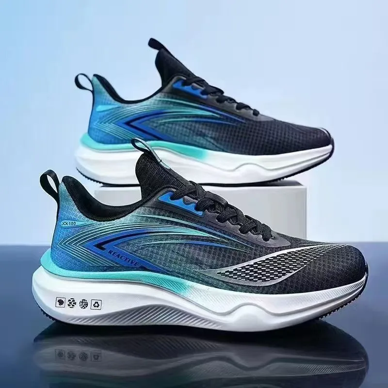 New Men's Breathable Mesh Sports Shoes Thick Sole Sports Shoes Men's Casual Running Shoes