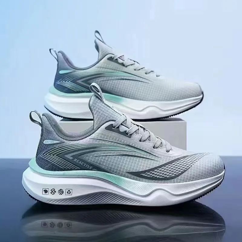 New Men's Breathable Mesh Sports Shoes Thick Sole Sports Shoes Men's Casual Running Shoes
