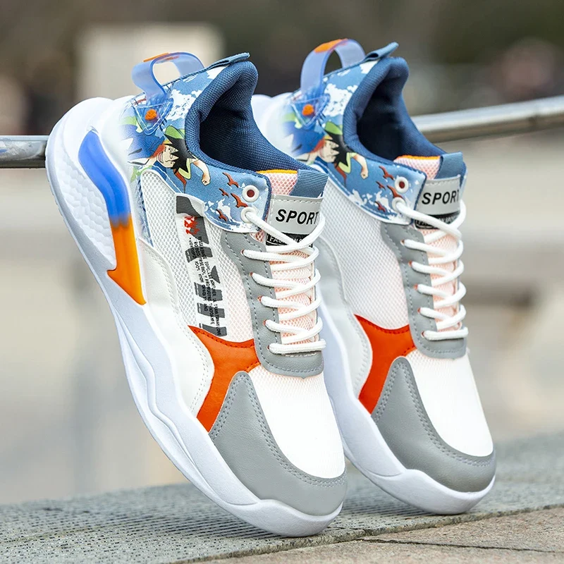 Y 39-44 Men's high-top skateboards, new soft-soled non-slip versatile athleisure running shoes