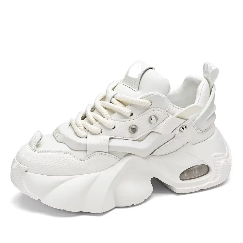 Breathable Summer New Thick Soles with Increased Inner Height Small White Shoes Men's Trendy and Versatile Casual Board Shoes