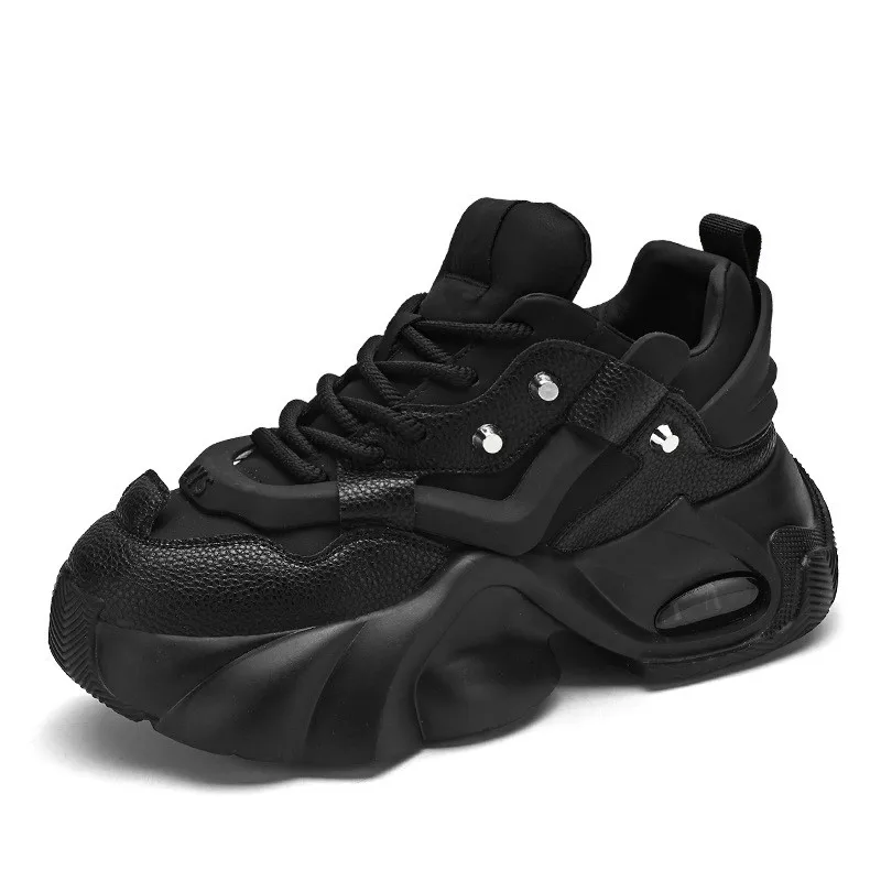 Breathable Summer New Thick Soles with Increased Inner Height Small White Shoes Men's Trendy and Versatile Casual Board Shoes