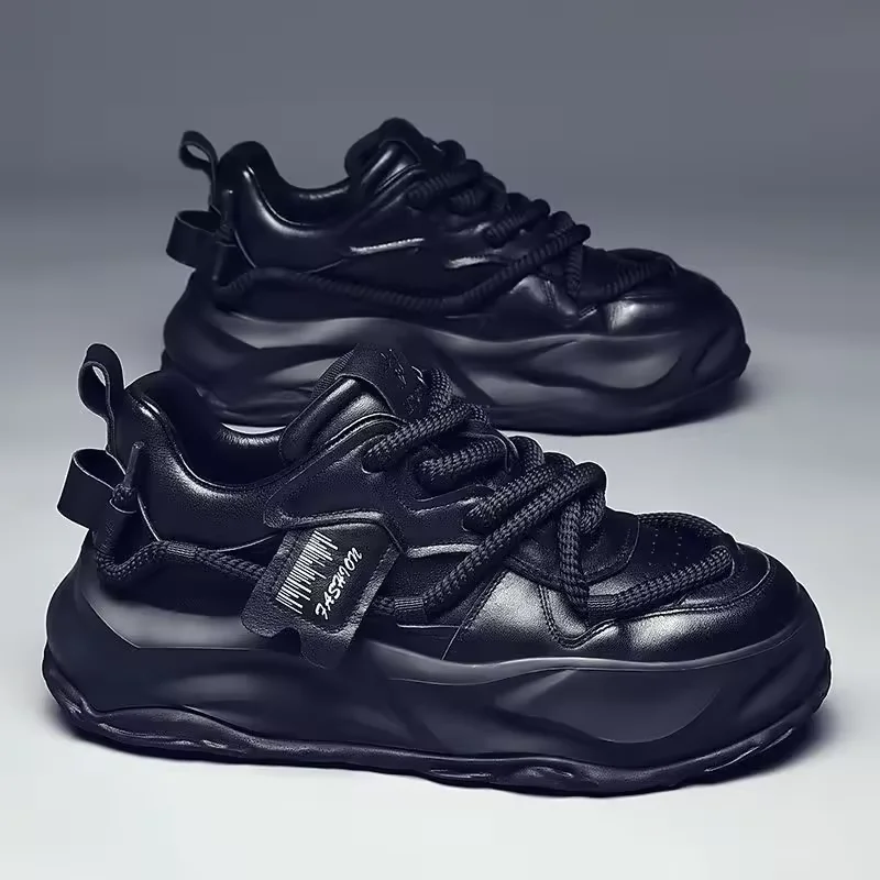 Breathable Summer New Thick Soles with Increased Inner Height Small White Shoes Men's Trendy and Versatile Casual Board Shoes