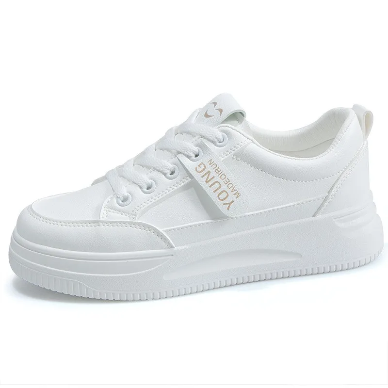 New White Shoes, Elevated Women's Shoes, Comfortable Women's Board Shoes Women's Sports Shoes