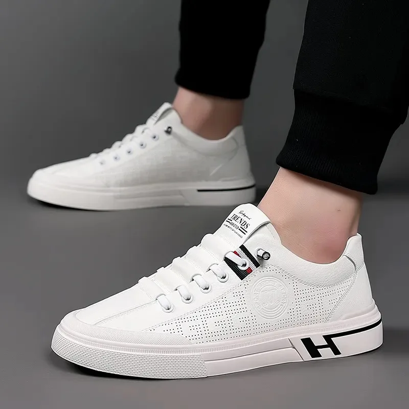 New Arrival Men's Casual Sports Shoes Comfortable Breathable Fashion Design with Genuine Leather Lining PVC Insole Walk Style