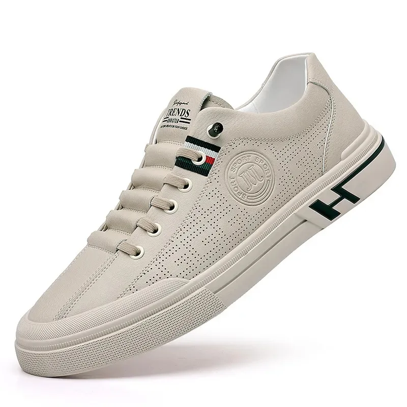 New Arrival Men's Casual Sports Shoes Comfortable Breathable Fashion Design with Genuine Leather Lining PVC Insole Walk Style