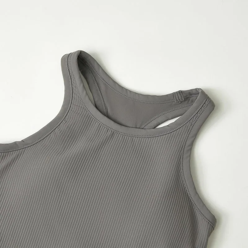 Original ebb yoga vest women's I-character sports outer wear tight quick-drying with chest pad running bra fitness upper