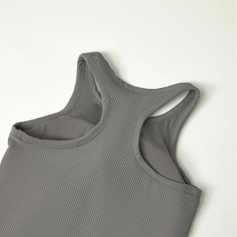 Original ebb yoga vest women's I-character sports outer wear tight quick-drying with chest pad running bra fitness upper