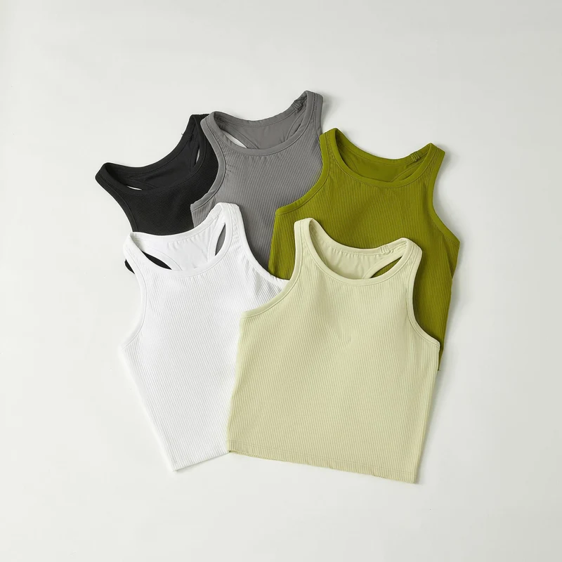 Original ebb yoga vest women's I-character sports outer wear tight quick-drying with chest pad running bra fitness upper