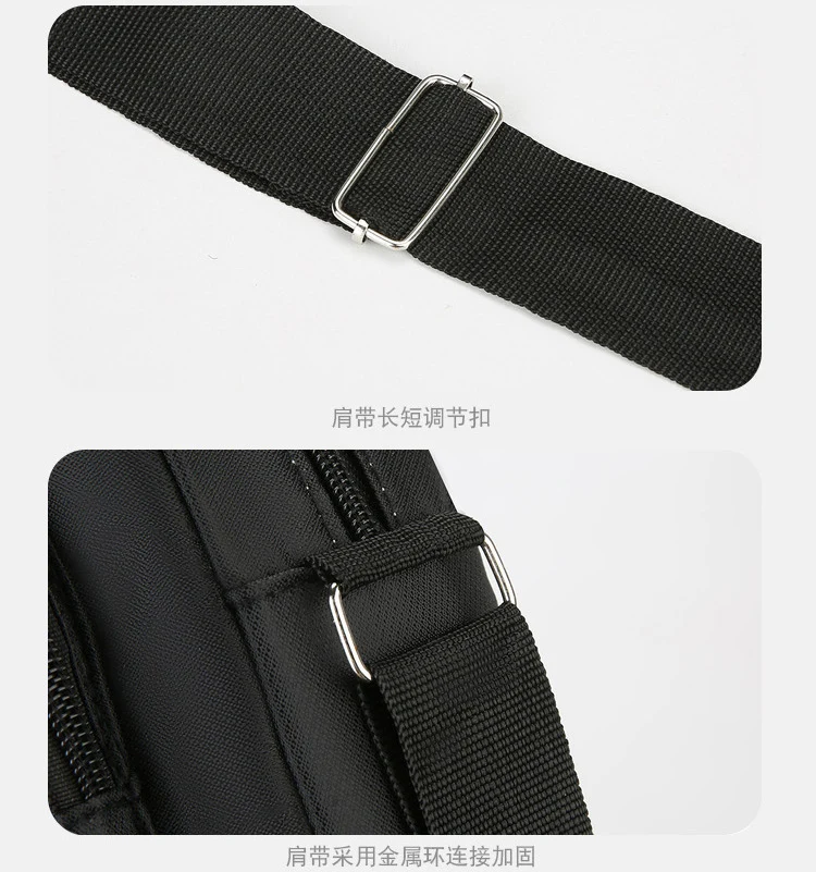 New Men's Coin Purse Casual Large Capacity Chest Bag Multi-layer Large Capacity Shoulder Bag Simple Solid Color Crossbody Bag
