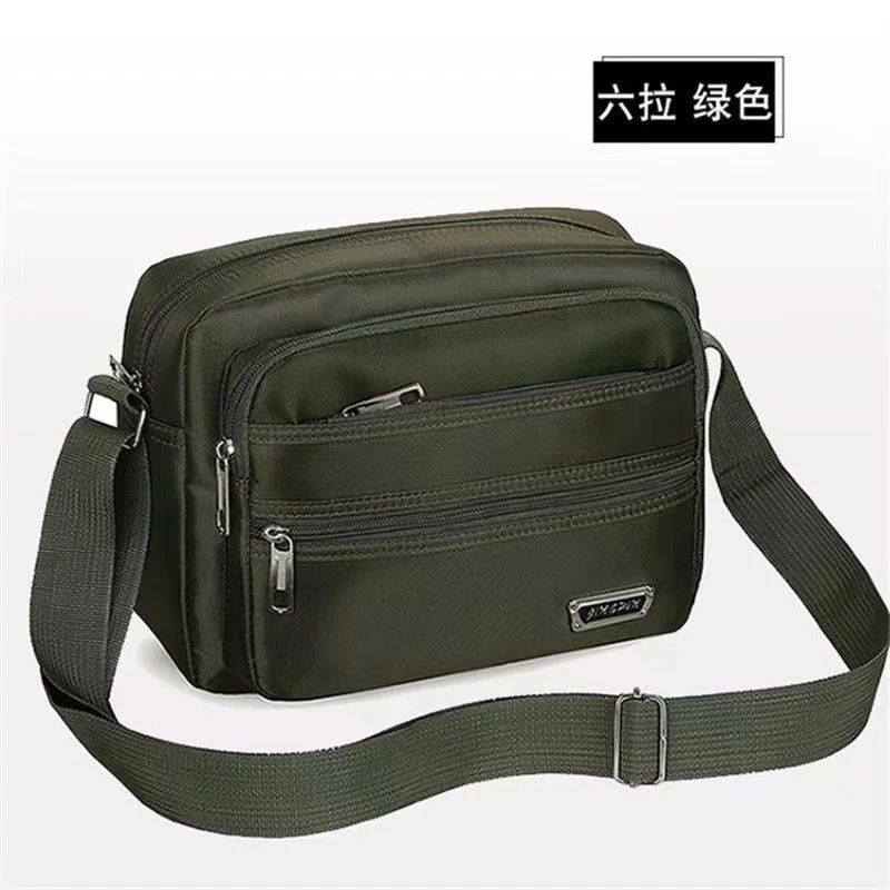 New Men's Coin Purse Casual Large Capacity Chest Bag Multi-layer Large Capacity Shoulder Bag Simple Solid Color Crossbody Bag
