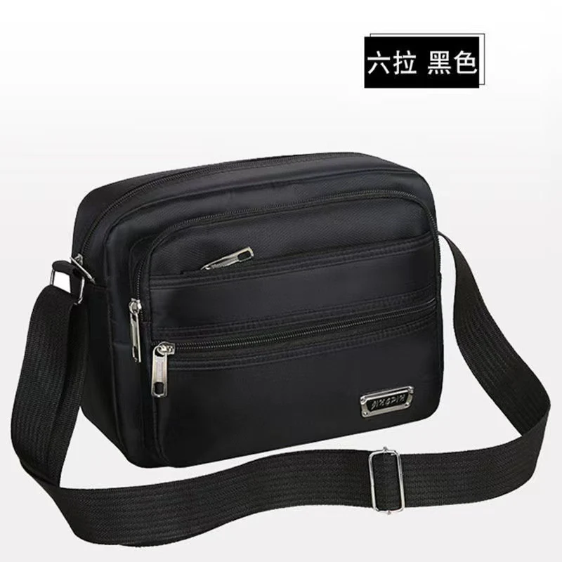 New Men's Coin Purse Casual Large Capacity Chest Bag Multi-layer Large Capacity Shoulder Bag Simple Solid Color Crossbody Bag