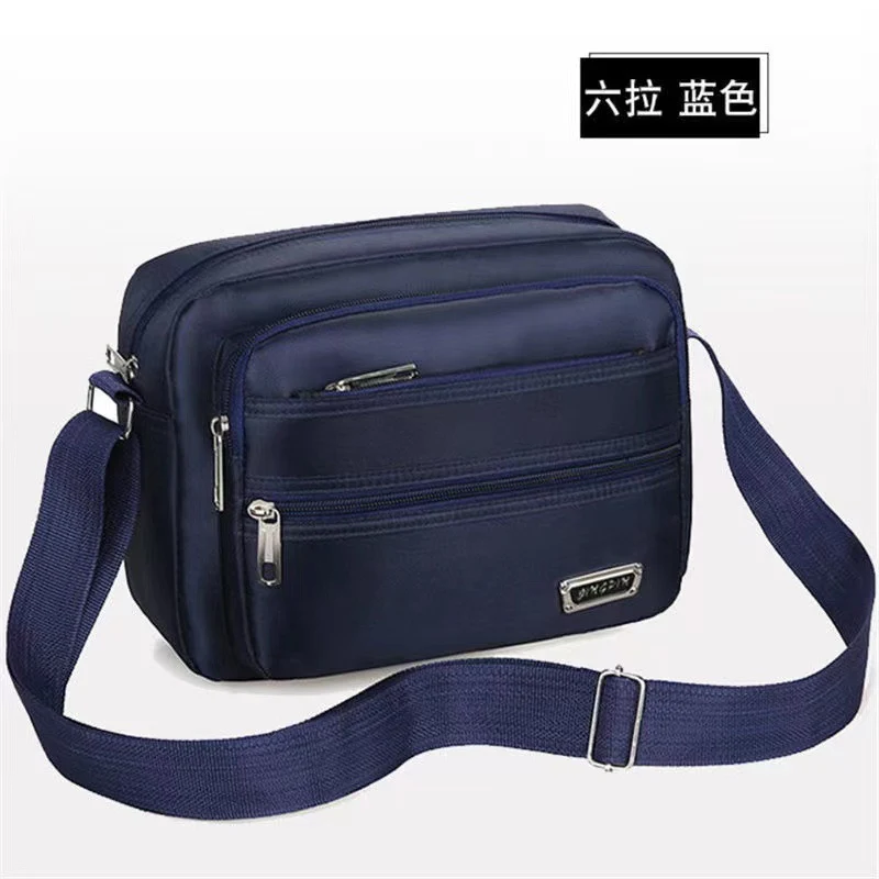 New Men's Coin Purse Casual Large Capacity Chest Bag Multi-layer Large Capacity Shoulder Bag Simple Solid Color Crossbody Bag