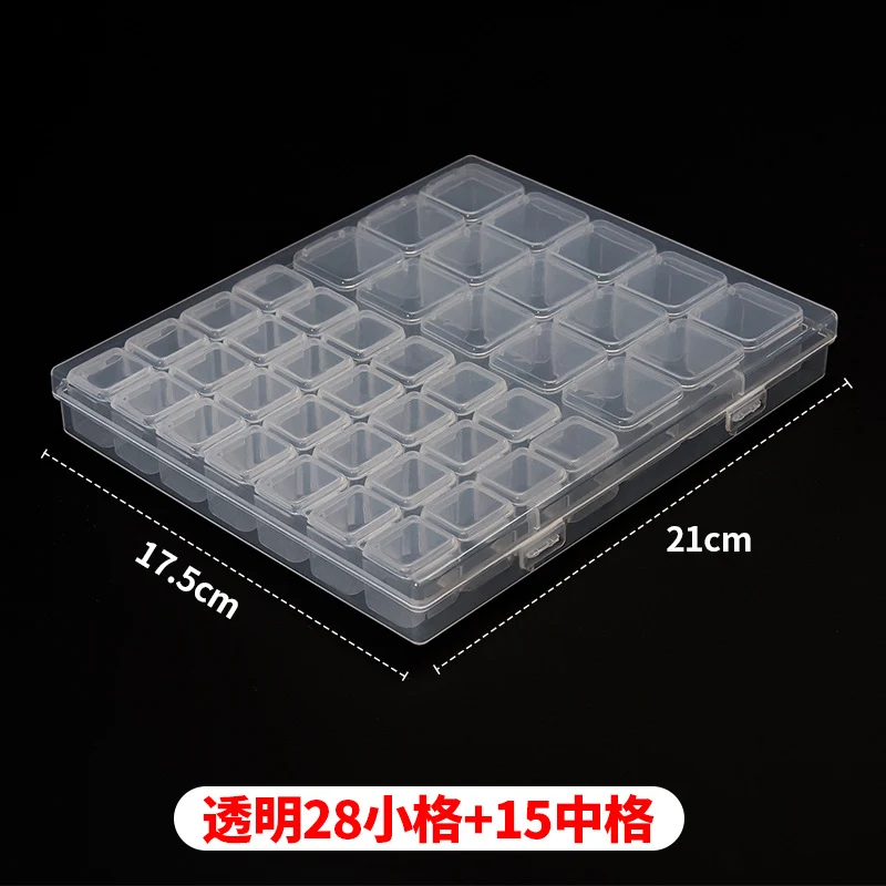 Jewelry Box Jewelry Storage Box Anti-oxidation Box Earrings Card Transparent Multi-compartment Portable Multifunctional Storage Box