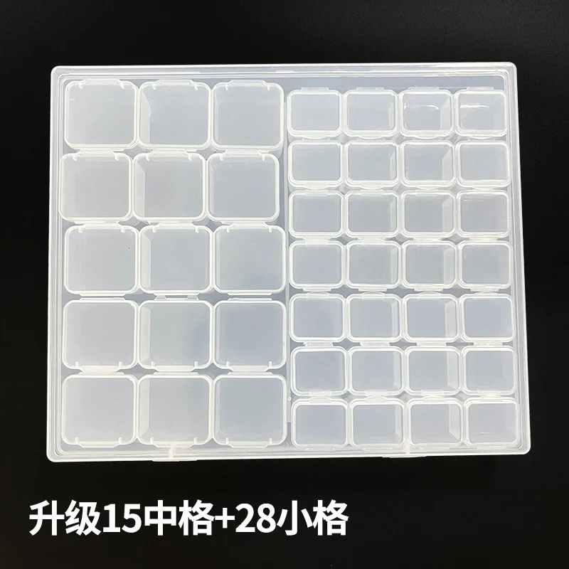 Jewelry Box Jewelry Storage Box Anti-oxidation Box Earrings Card Transparent Multi-compartment Portable Multifunctional Storage Box