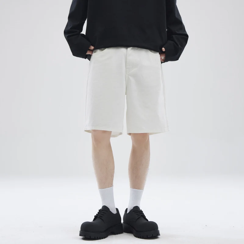 LKTM Men's# American Retro vintage Straight Pants Men's Niche Couples Joker Simple Casual Shorts